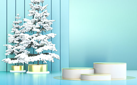 Download Winter Merry Christmas Podium Display - Premium Resources