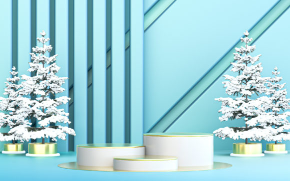 Download Winter Merry Christmas Podium Display - Premium Bundle