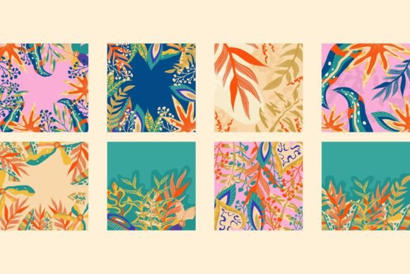 Download Abstract Aesthetic Background Set Jungle - Aesthetic background Collection