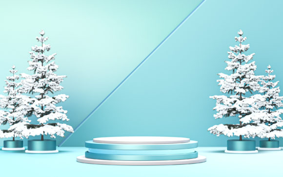 Download Winter Merry Christmas Podium Display - Premium Bundle